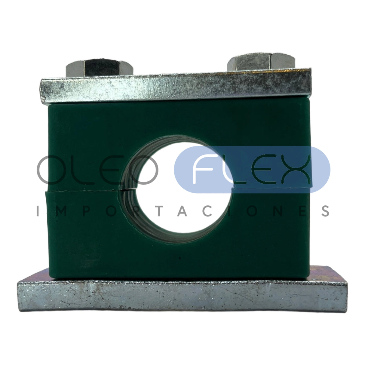 Foto de Abrazadera HFC Tubo Hidráulico Simple Serie Pesada 42MM - vista frontal sobre fondo blanco | SKU HFCTHASSP42 | Oleoflex Importaciones