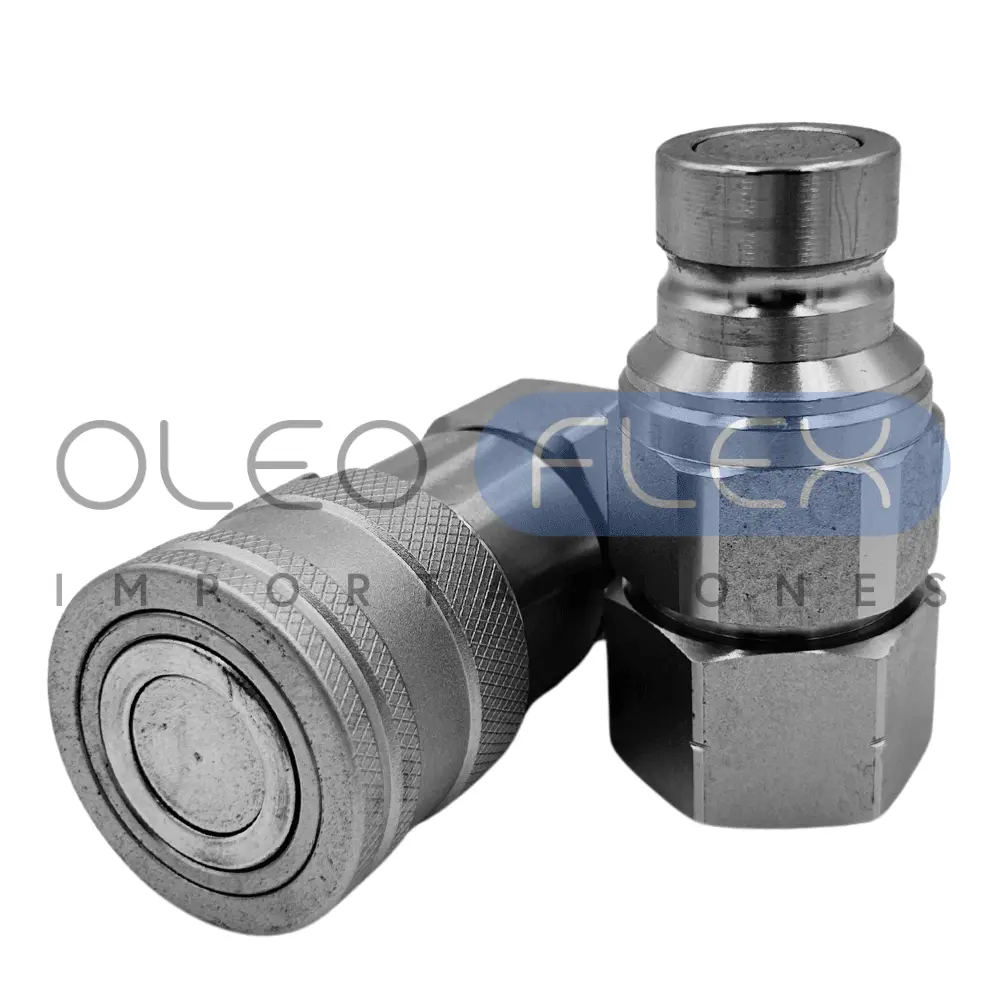 ACOPLE RAPIDO HIDRAULICO CARA PLANA 3/4 NPT - Oleoflex Importaciones SpA
