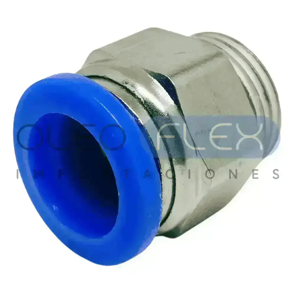 CONECTOR TUBO 16 MM X 1/4 NPT RECTO - Oleoflex Importaciones SpA