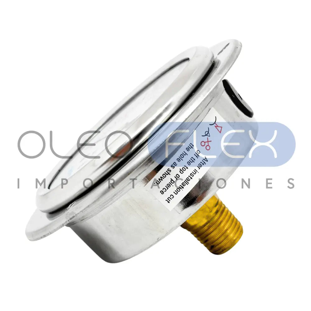 MANOMETRO C/GLIC. INOX/BR. DIAM. 63MM/2.5" CONEXION 1/4 NPT POSTERIOR CLAMP RANGO 0-4BAR/60PSI