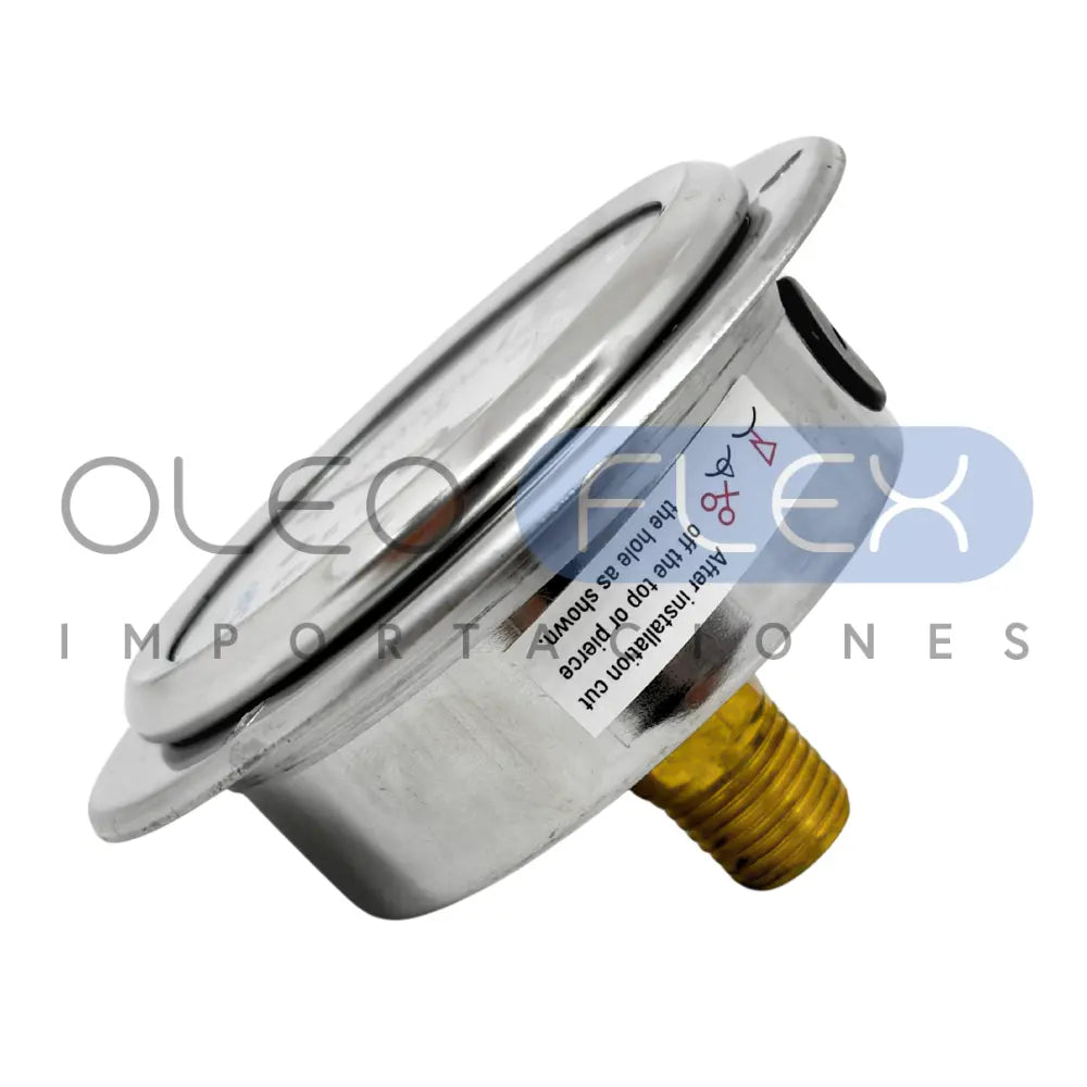 MANOMETRO C/GLIC. INOX/BR. DIAM. 63MM/2.5" CONEXION 1/4 NPT POSTERIOR CLAMP RANGO 0-70BAR/1000PSI