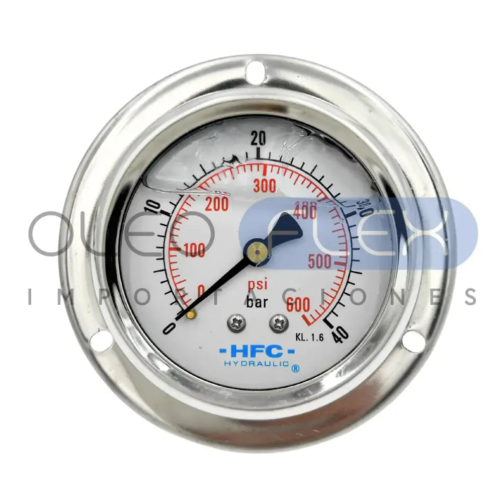 Manómetro 63 mm c/Glicerina Inox/Bronce — 1/4" BSP