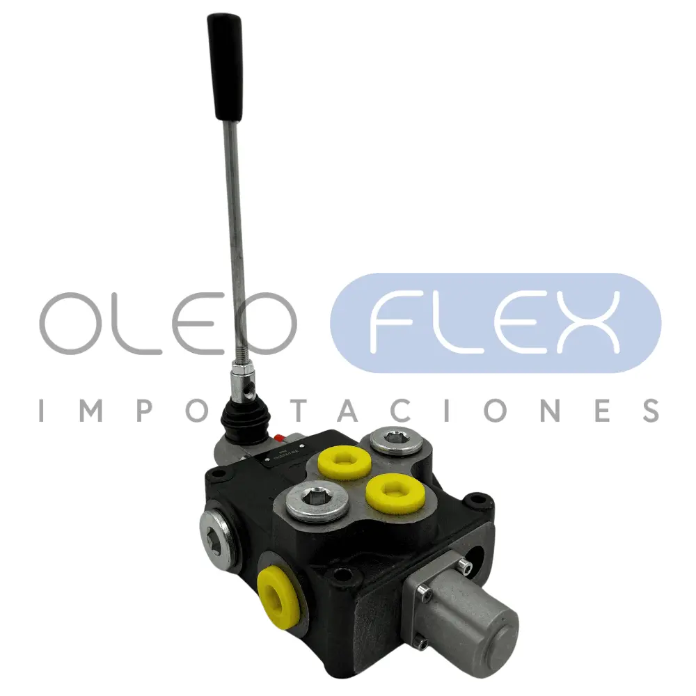 VALVULA DIRECCIONAL MANUAL BLOCK DE 1 PALANCA 120 LPM PABT 1 BSP 4500 PSI 4V-3P VUELTA RESORTE MOD. SD-14 - Oleoflex Importaciones SpA