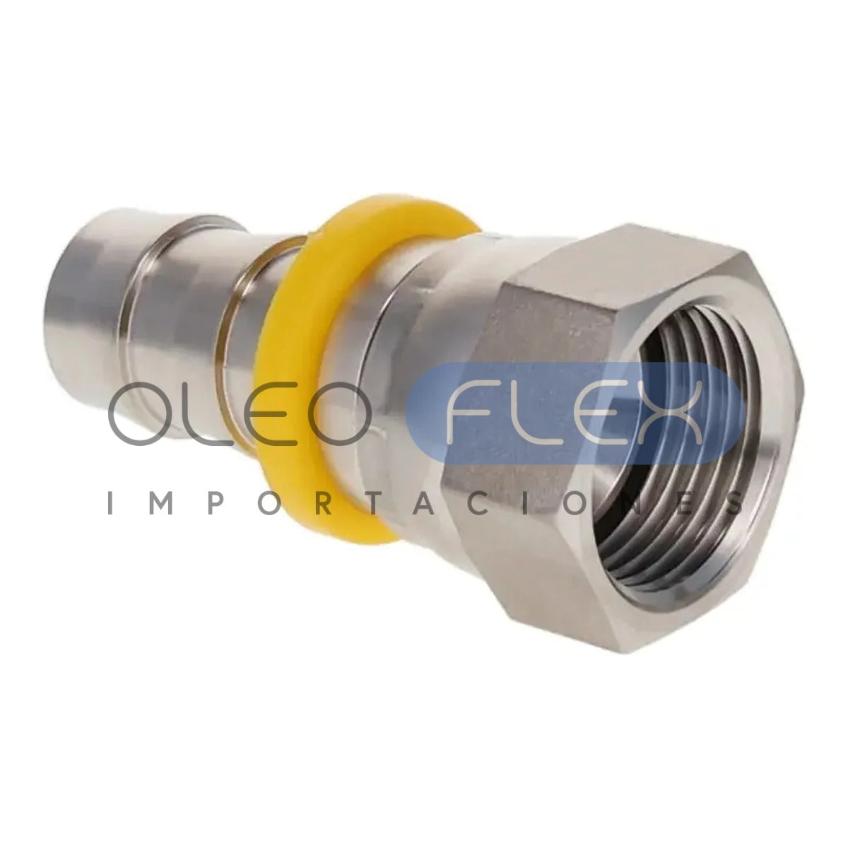 Terminal push lock inox 304L hembra JIC HFC