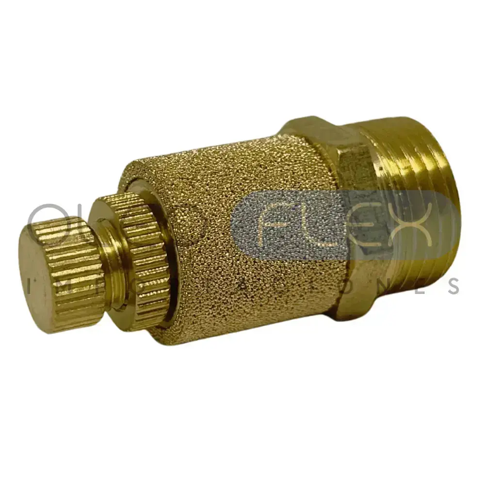 SILENCIADOR BRONCE SINTERIZADO 1/2 NPT C/REGULACION - Oleoflex Importaciones SpA