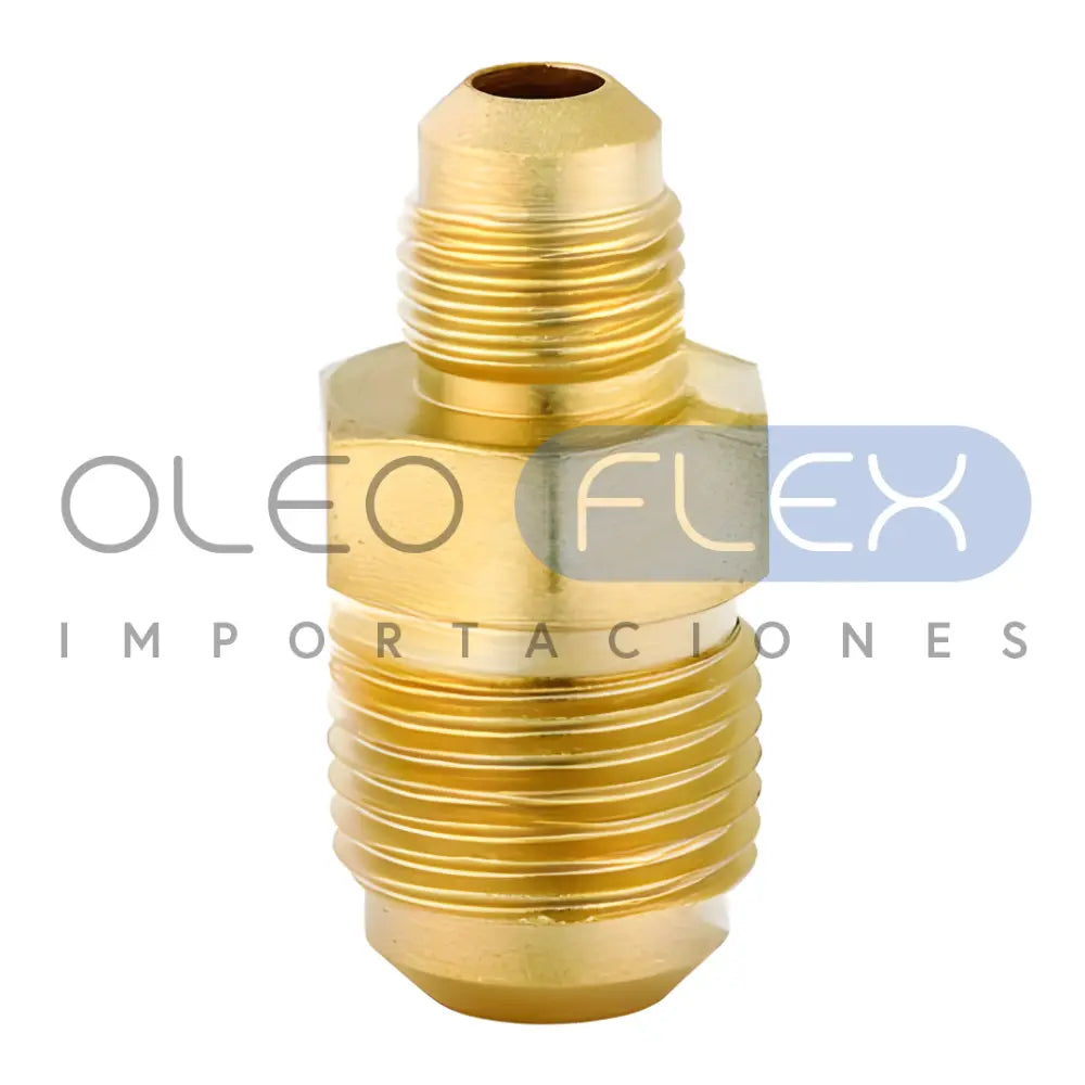 Foto de Unión Macho Macho Bronce Reducción 3/8npt-1/4npt - vista frontal sobre fondo blanco | SKU HFC123B0604 | Oleoflex Importaciones