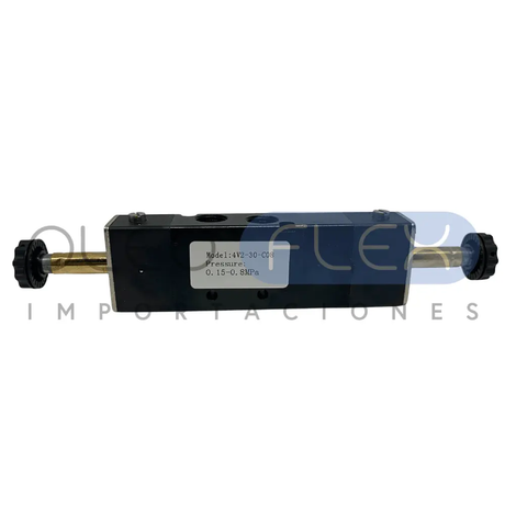 VALVULA DIRECCIONAL ELECTRICA 5V/3P NC CONEX 1/ 4 INCH 2 SOL 4V2-30-C08 - Oleoflex Importaciones SpA