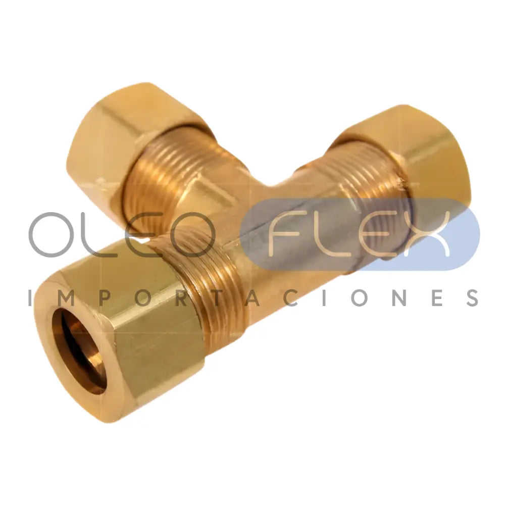 UNION TEE MONTADA BRONCE RECTA