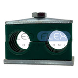 Foto de Abrazadera HFC Tubo Hidráulico Doble Serie Liviana 25MM - vista frontal sobre fondo blanco | SKU HFCTHADSL25 | Oleoflex Importaciones