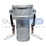 Foto de Acople Camlock Aluminio Tipo C 2" BSP - 32 - vista frontal sobre fondo blanco | SKU HFCAMTC32 | Oleoflex Importaciones