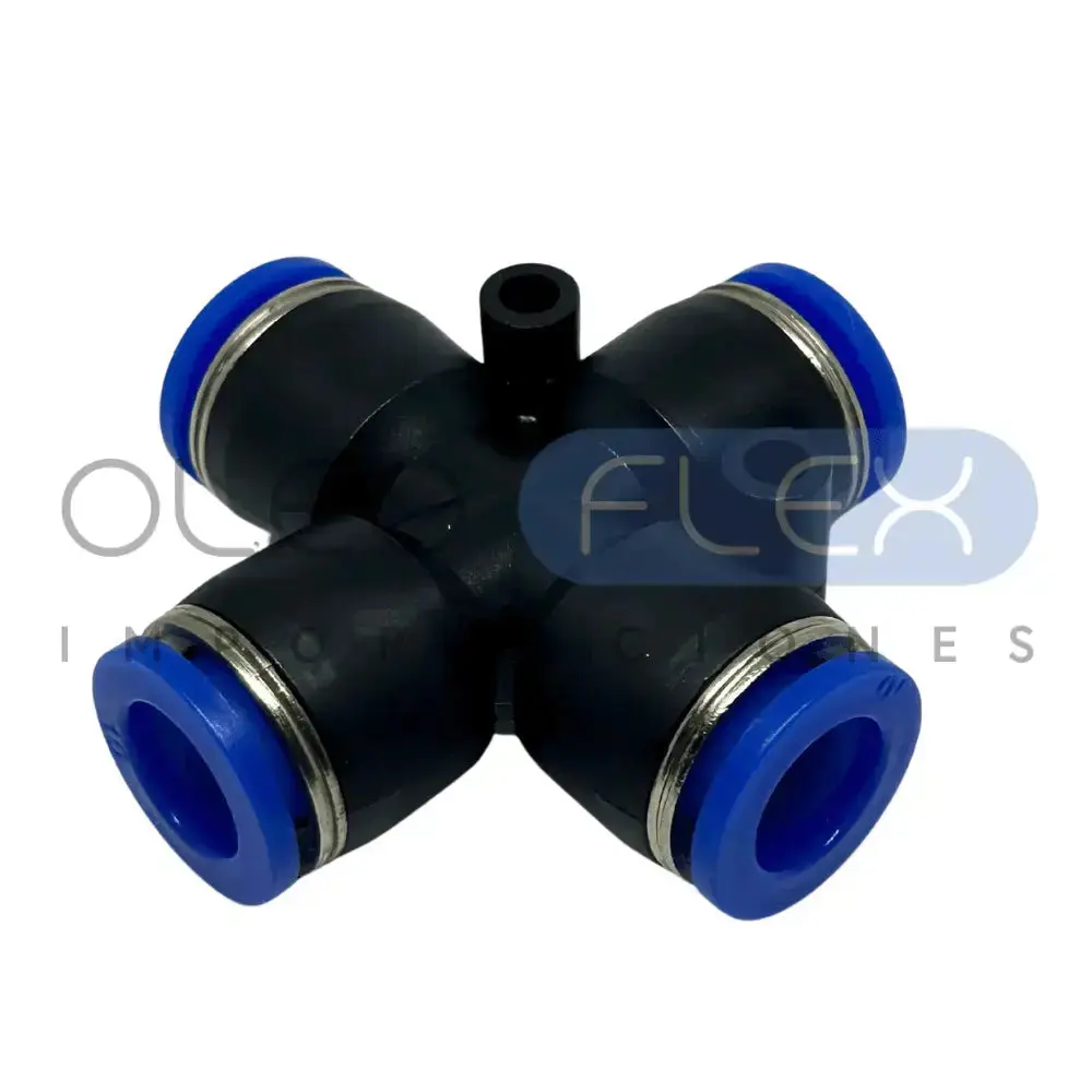 CONECTOR TIPO CRUZ T-T-T-T 12MM - Oleoflex Importaciones SpA