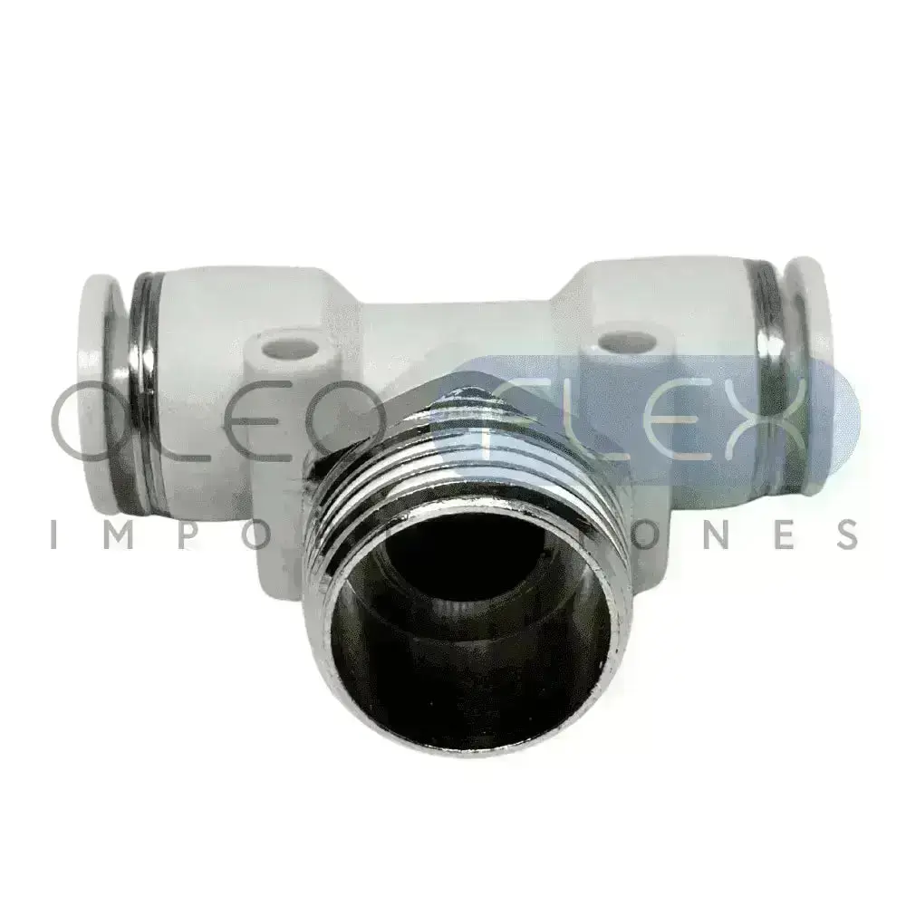 CONECTOR TIPO TEE T-T 1/2 HILO MACHO 1/2 NPT - Oleoflex Importaciones SpA