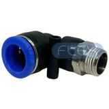 Foto de Conector Tubo 5/16 x 3/8 NPT 90° - vista frontal sobre fondo blanco | SKU HFCPL516N03 | Oleoflex Importaciones