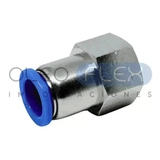 Foto de Conector Tubo 3/8 x 1/2 NPT HI Recto - 06 x 08 - vista frontal sobre fondo blanco | SKU HFCPCF38N04 | Oleoflex Importaciones