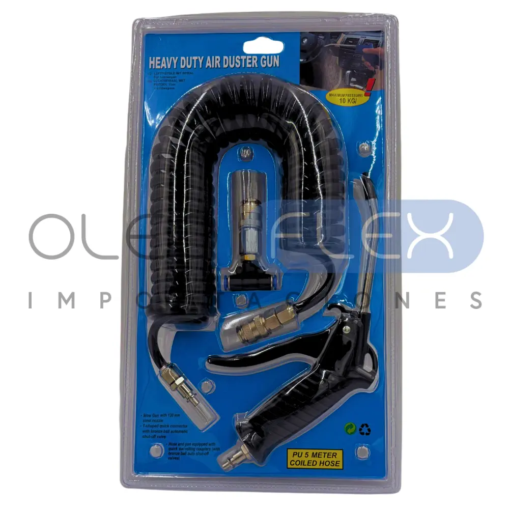 KIT DE LIMPIEZA AIRE COMPRIMIDO PARA CABINA SERIE PESADA CON BOQUILLA 8MM X 5MTS
