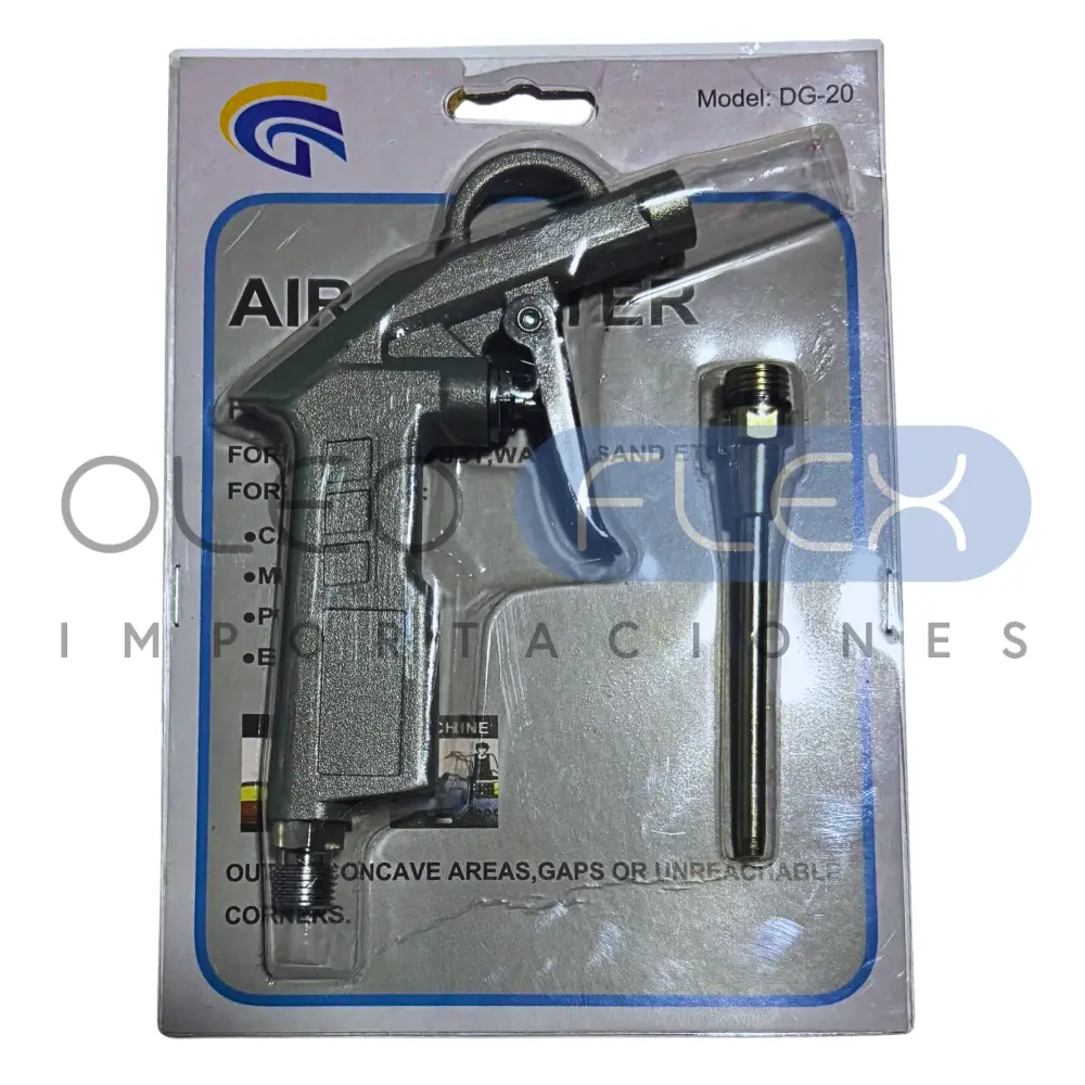 Pistola de sopletear boquilla larga conexión 1/4