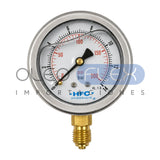 Manómetro 63 mm c/Glicerina Inox/Bronce — 1/4" BSP