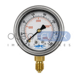 Manómetro 63 mm c/Glicerina Inox/Bronce — 1/4" BSP