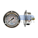 Manómetro 63 mm c/Glicerina Inox/Bronce — 1/4" BSP