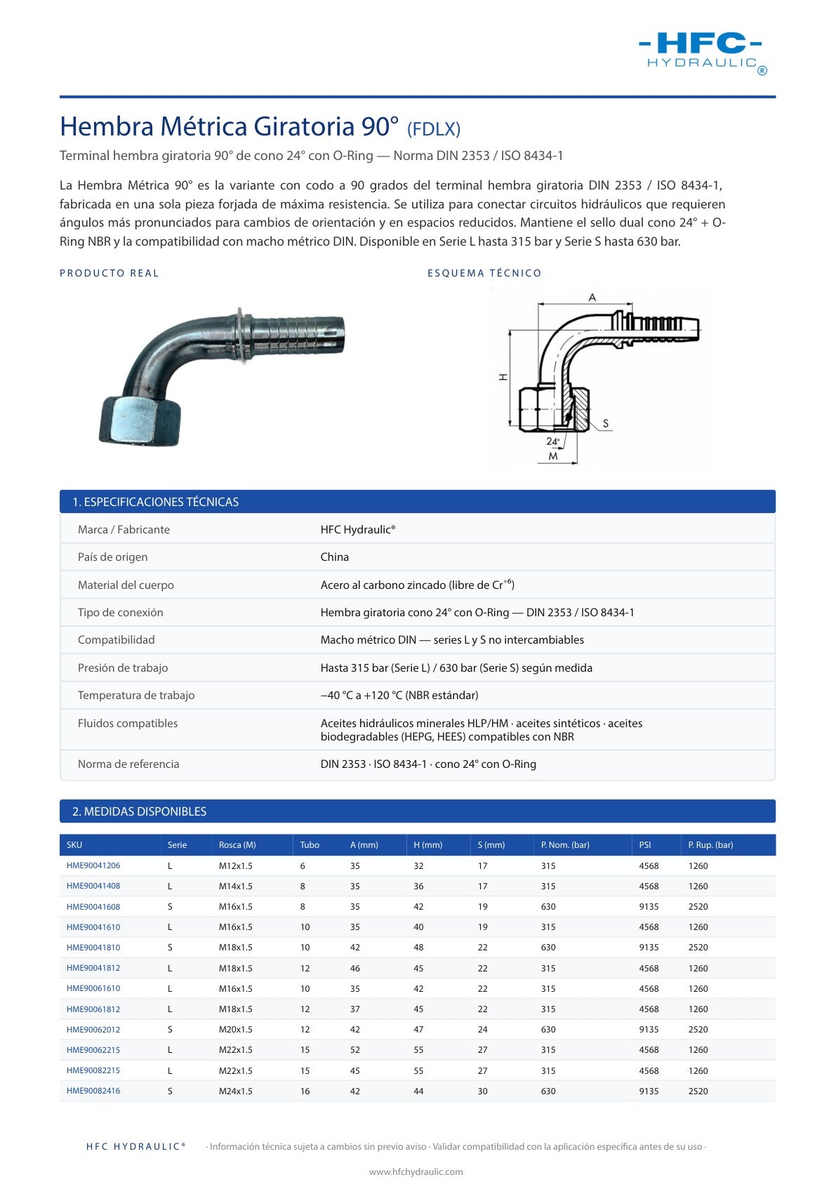 OLEOFLEX_FICHA_TECNICA | HME90061812 | Hembra Métrica 90°