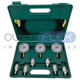 KIT DE TESTEO PRESIÓN HIDRÁULICA STANDARD 9000PSI/600BAR/ 60MPA - Oleoflex Importaciones SpA