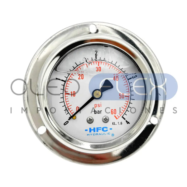 Manómetros conexión posterior con glicerina