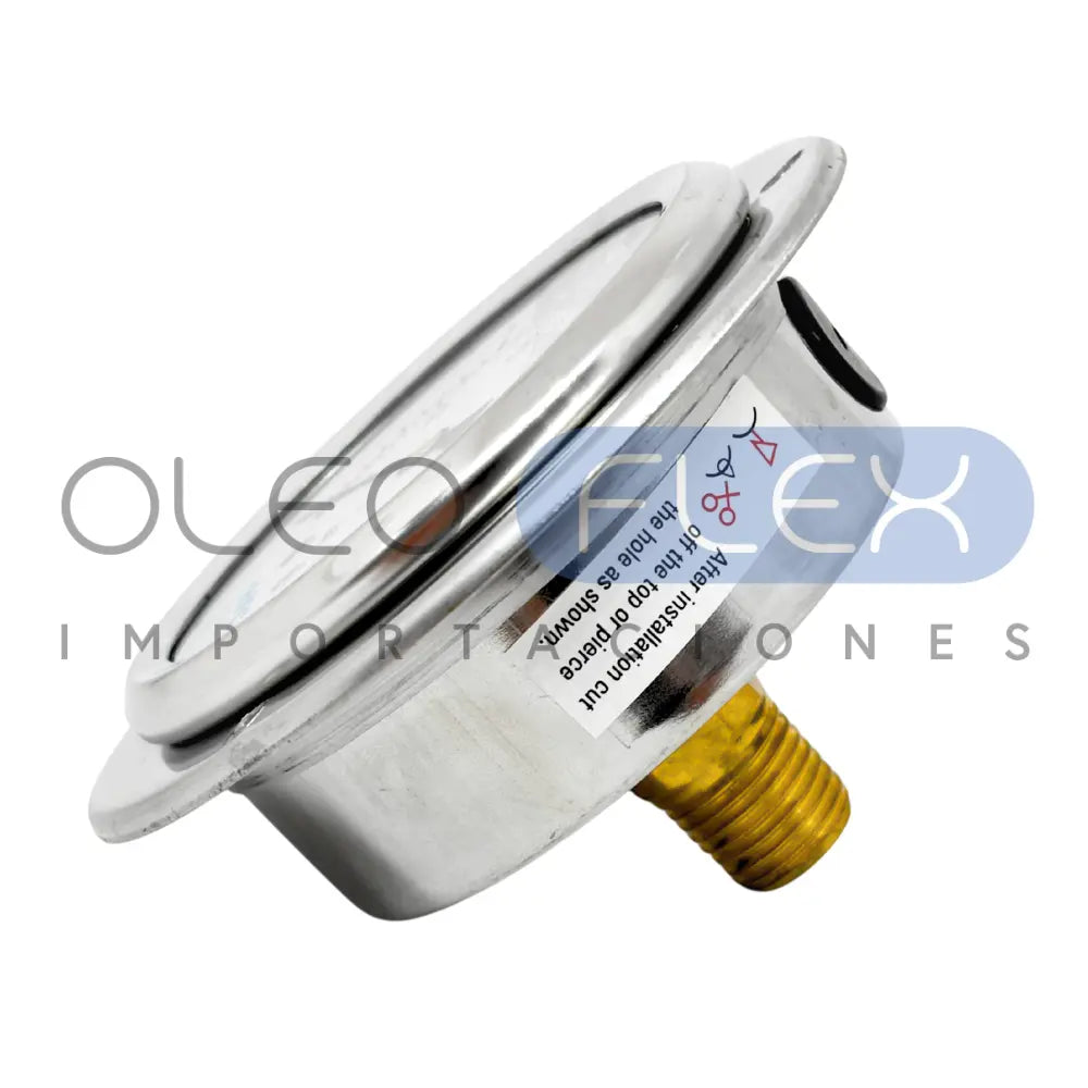 MANOMETRO C/GLIC. INOX/BR. DIAM. 63MM/2.5" CONEXION 1/4 NPT POSTERIOR CLAMP RANGO 0-600BAR/9000PSI