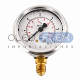 Manómetro 63 mm c/Glicerina Inox/Bronce — 1/4" BSP