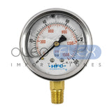 Manómetro 63 mm c/Glicerina Inox/Bronce — 1/4" NPT