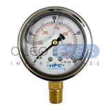 Manómetro 63 mm c/Glicerina Inox/Bronce — 1/4" NPT