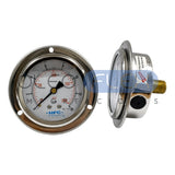 Manómetro 63 mm c/Glicerina Inox/Bronce — 1/4" NPT