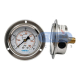 Manómetro 63 mm c/Glicerina Inox/Bronce — 1/4" NPT