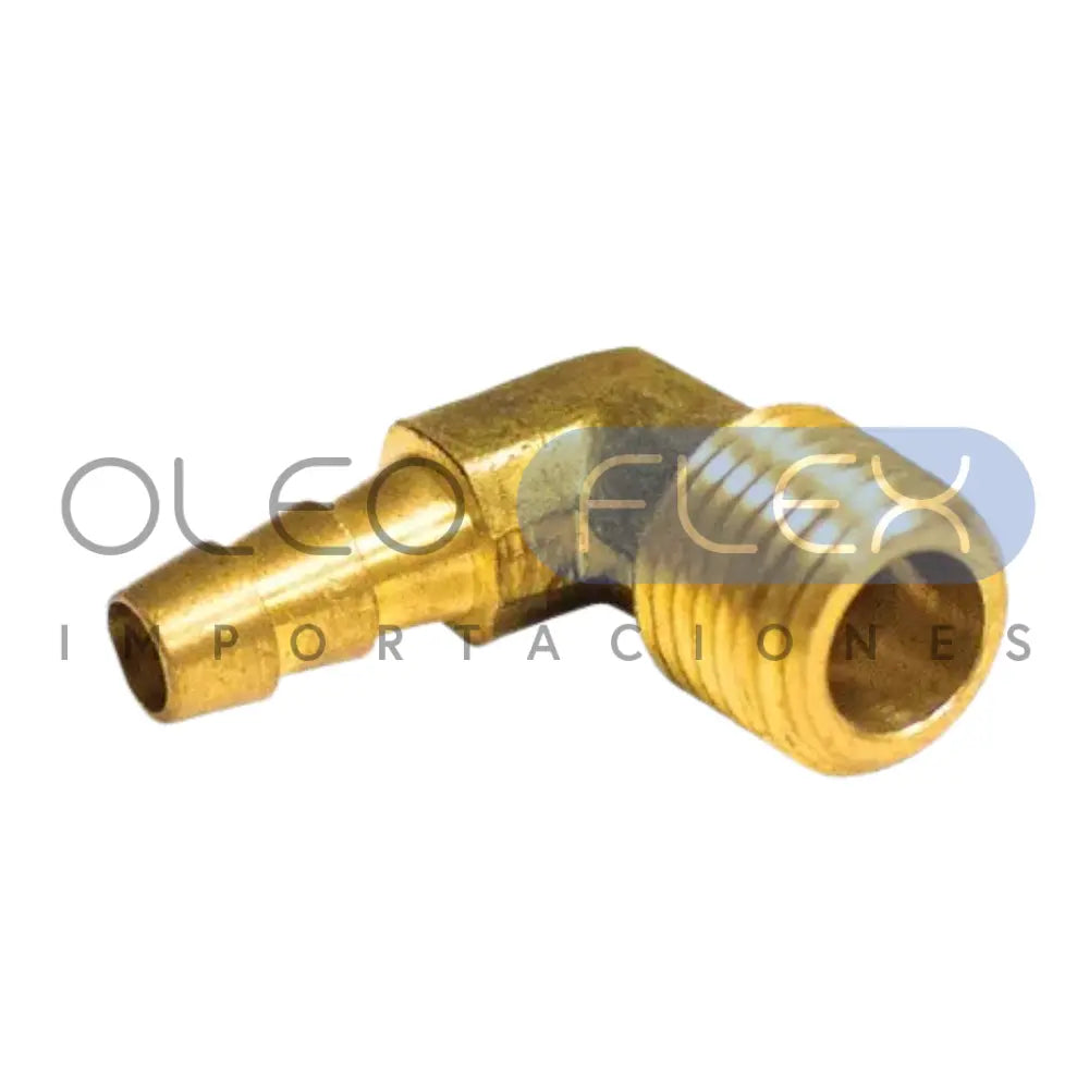 NIPLE 90¼ BRONCE MACHO HE 3/8" - ESPIGA 1/4"