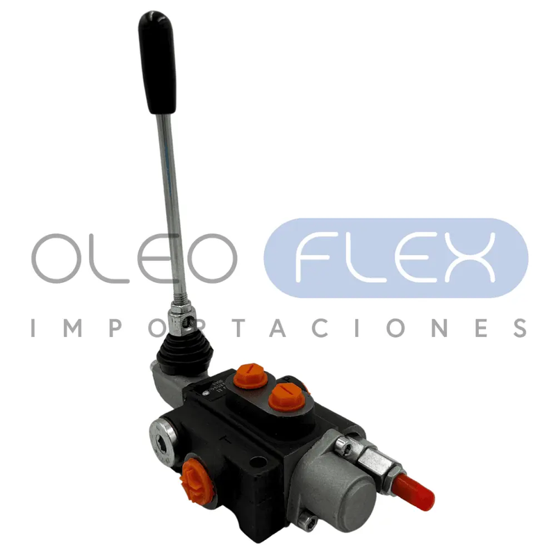 VALVULA DIRECCIONAL MANUAL BLOCK DE 1 PALANCAS 40 LPM PTN 1/2 BSP AB 3/8 BSP 250BAR 4V-3P MOD. P40-1-O - Oleoflex Importaciones SpA