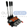 VALVULA DIRECCIONAL MANUAL BLOCK DE 3 PALANCAS 40 LPM PT 1/2 BSP X AB 1/2 BSP 250BAR 4V-3P MOD. P40-3-O - Oleoflex Importaciones SpA