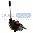 VALVULA DIRECCIONAL MANUAL BLOCK DE 1 PALANCA 80 LPM TN 3/4 BSP X PAB 1/2 BSP 250BAR 4V-3P MOD. P80-1-O - Oleoflex Importaciones SpA