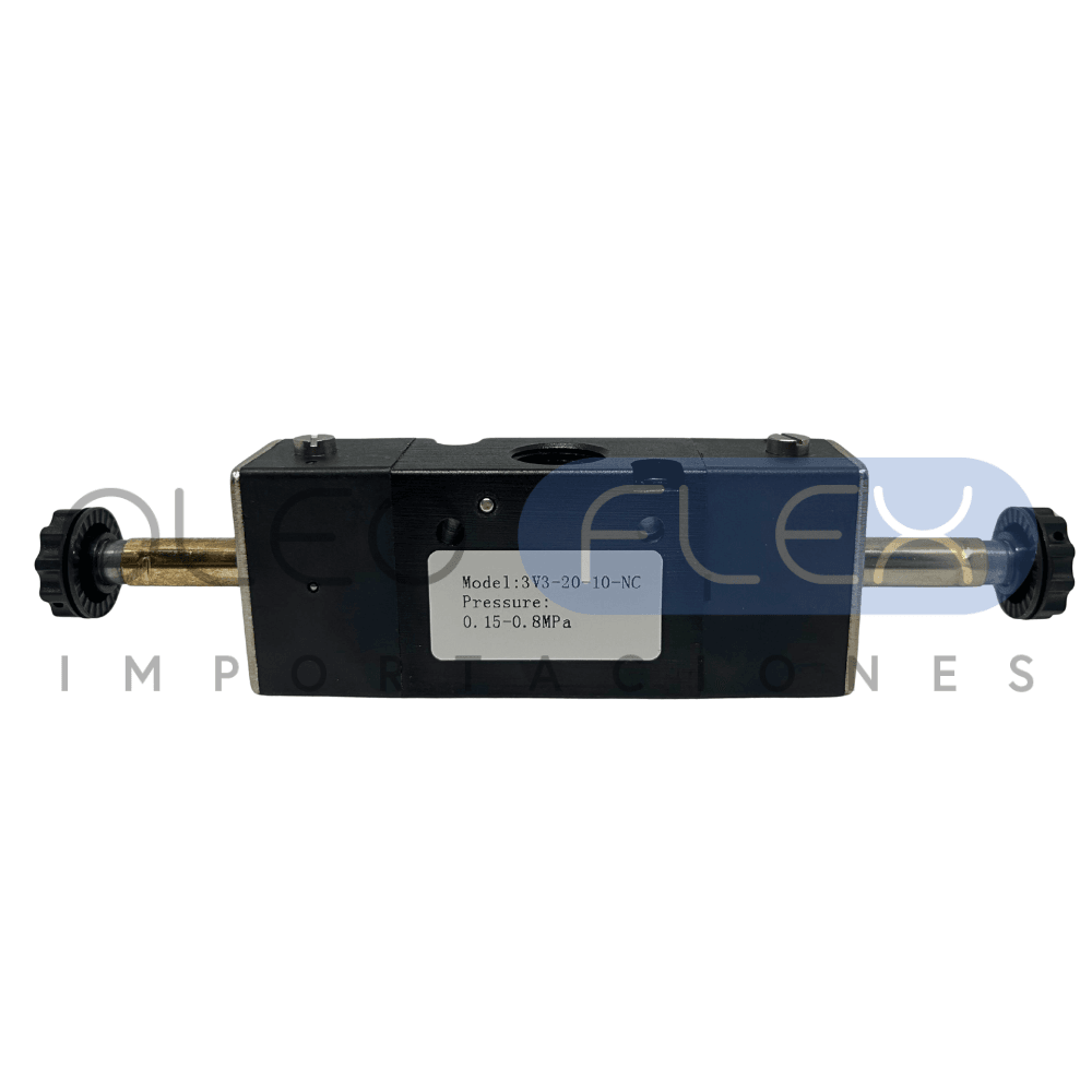 VALVULA DIRECCIONAL ELECTRICA 3V/2P NC CONEX 3/8 INCH 2 SOL 3V-20-10-NC