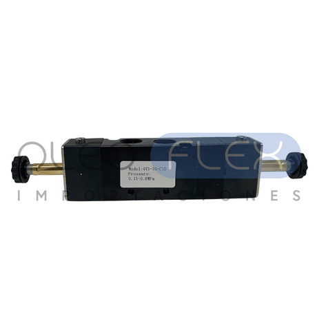 VALVULA DIRECCIONAL ELECTRICA 5V/3P NC CONEX 3/8 INCH 2 SOL 4V3-30-C10 - Oleoflex Importaciones SpA