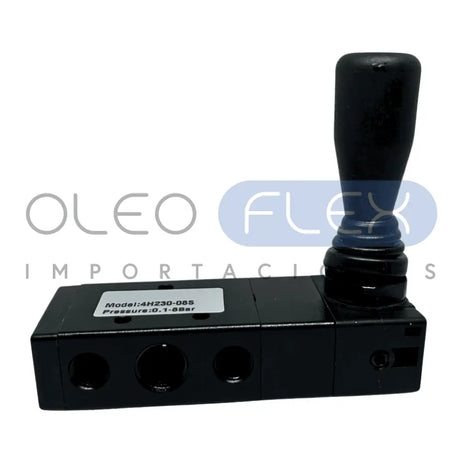 VALVULA PALANCA LATERAL 3 POSICIONES 5/3 1/4 4H230-08 - Oleoflex Importaciones SpA